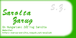 sarolta zarug business card